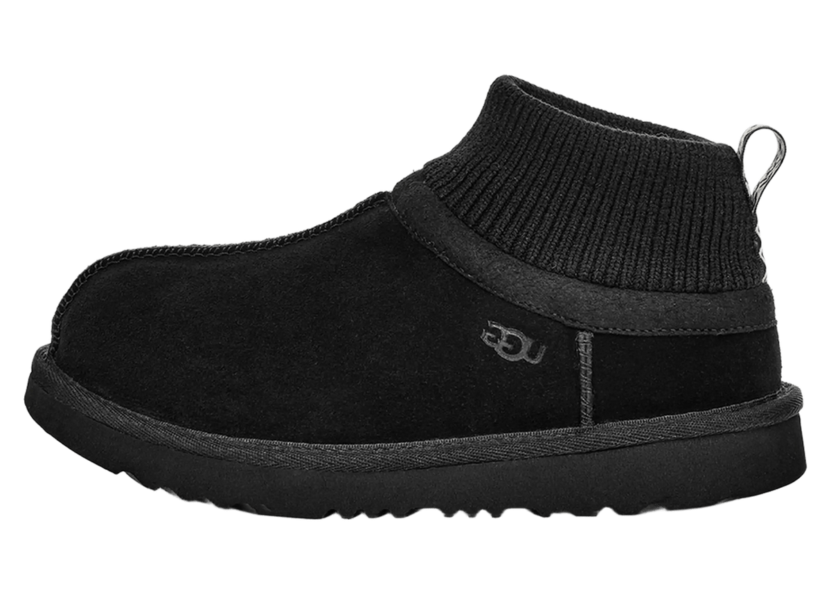 UGG Classic Ultra Stretch Cuff Slipper Black (Kids)