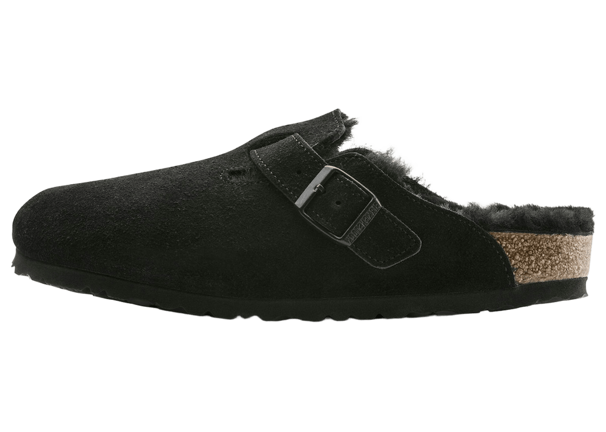 Birkenstock Boston Shearling Suede Black