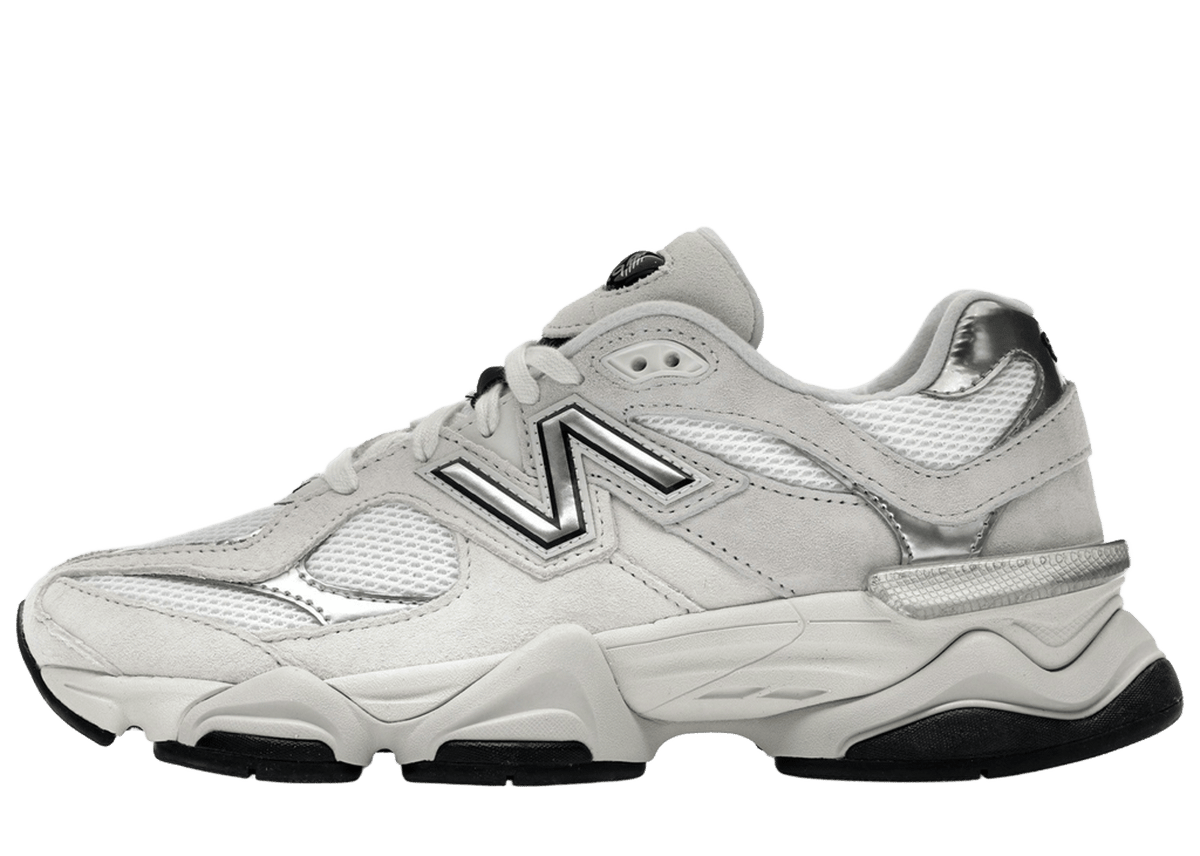 New Balance 9060 White Black Metallic Silver