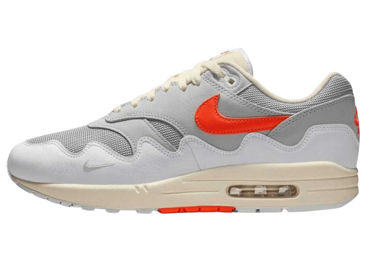 Nike Air Max 1 Patta Waves White Hyper Crimson (Without Bracelet)