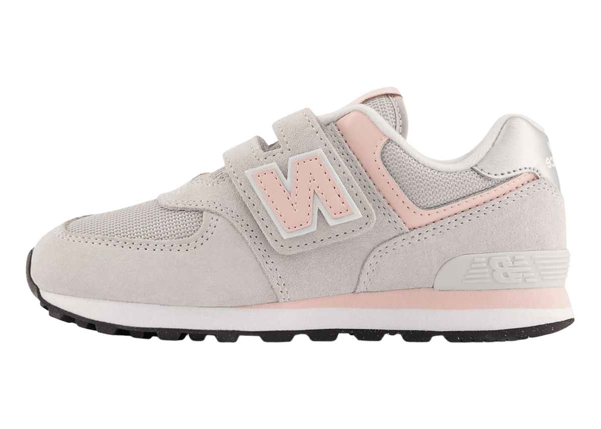 New Balance 574 Core Hook and Loop Rain Cloud Pink Haze (PS)