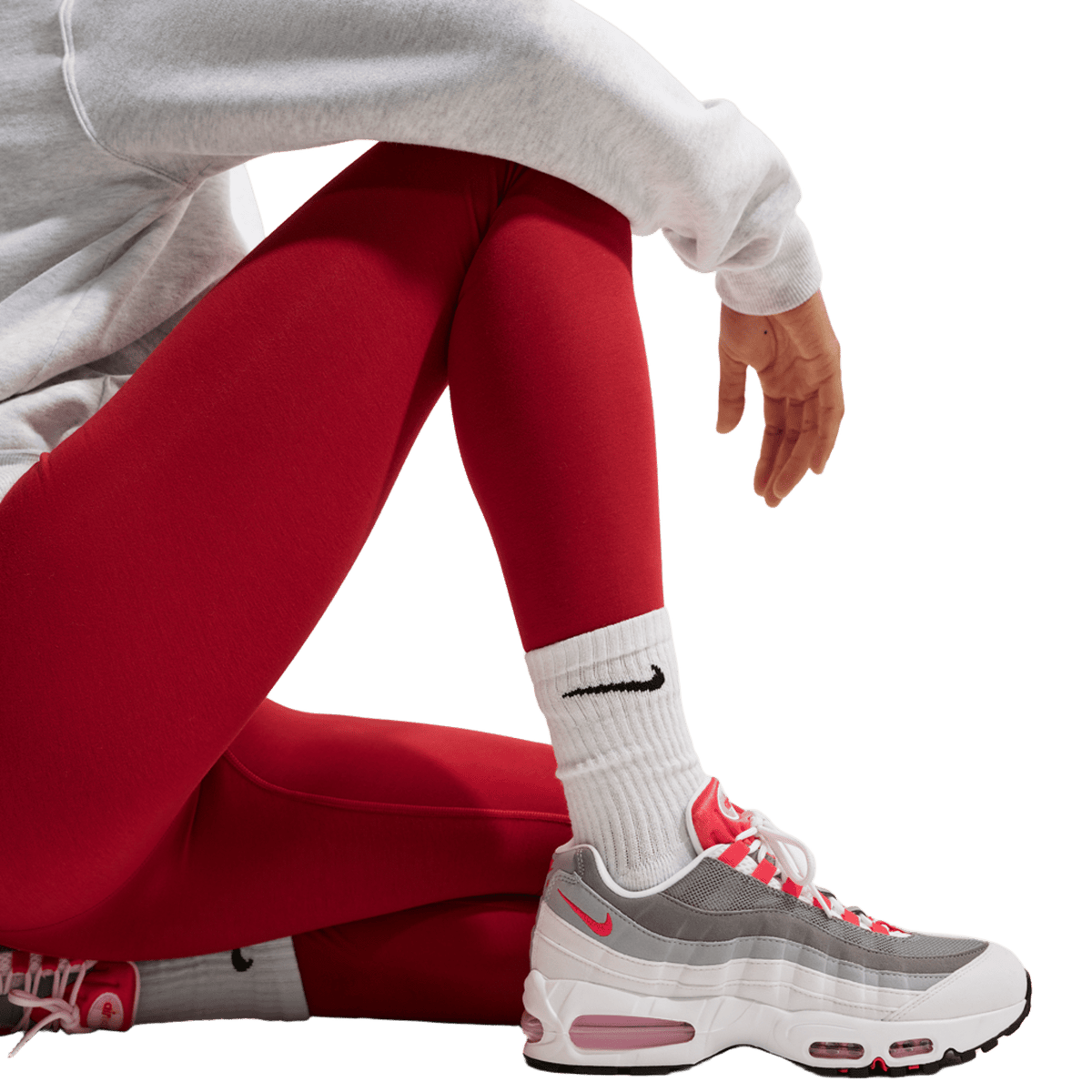 Nike Air Max 95 OG Big Bubble White Light Crimson (Women's)