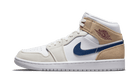 Air Jordan 1 Mid Tan Suede Navy - DO6726-100
