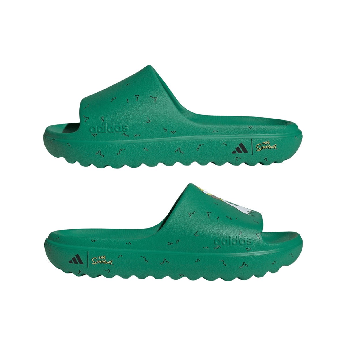 adidas Adilette Lumia Slides The Simpsons Court Green
