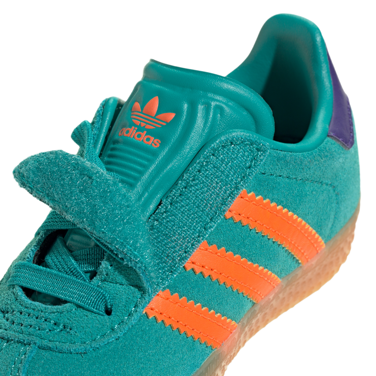 adidas Gazelle Comfort Closure Pure Teal Impact Orange Collegiate Purple (TD)