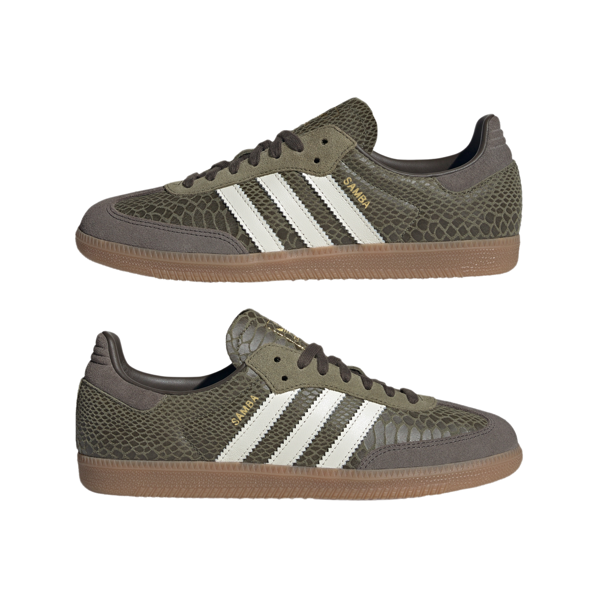 adidas Samba OG Focus Olive Snakeskin Off White