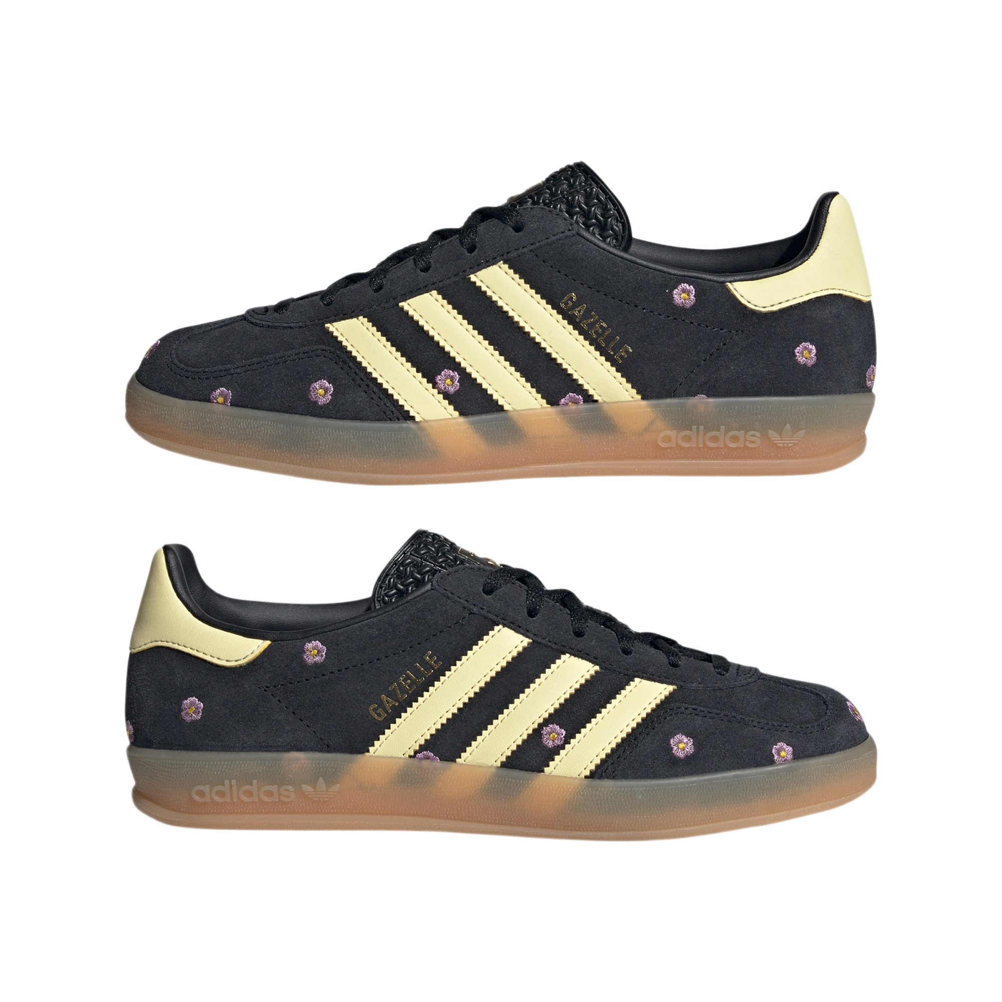 adidas Gazelle Indoor Core Black Almost Yellow Floral (Women's)