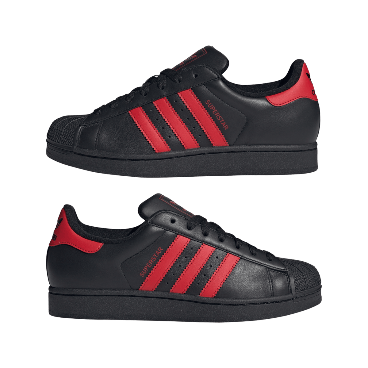 adidas Superstar II Black Scarlet