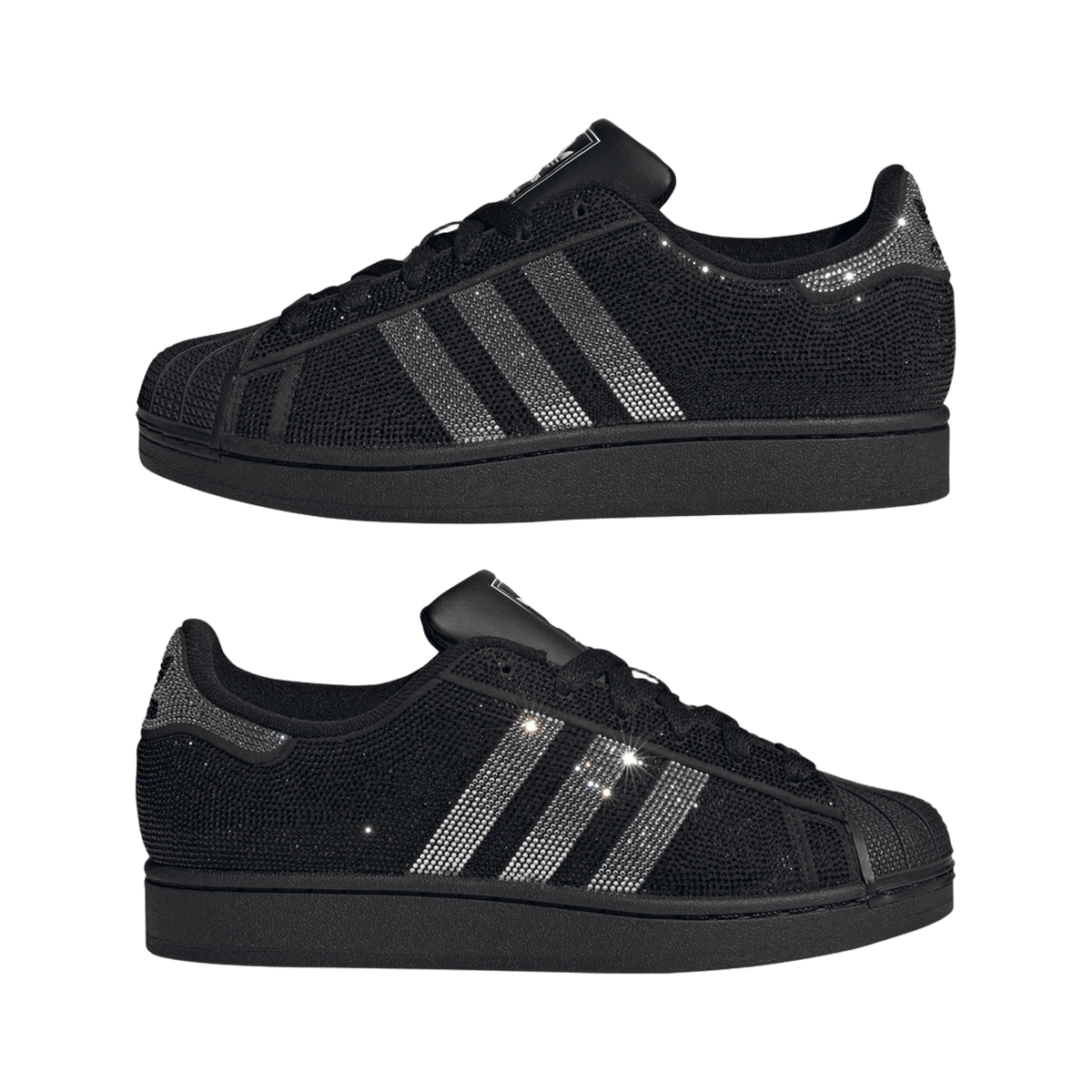 adidas Superstar II Rhinestone Black Silver (Women's)