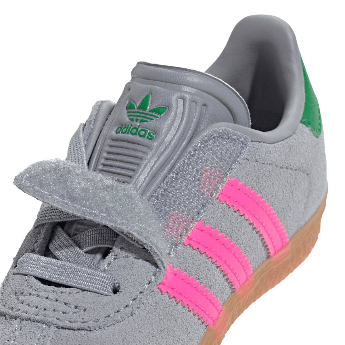 adidas Gazelle Comfort Closure Halo Silver Lucid Pink Green (TD)