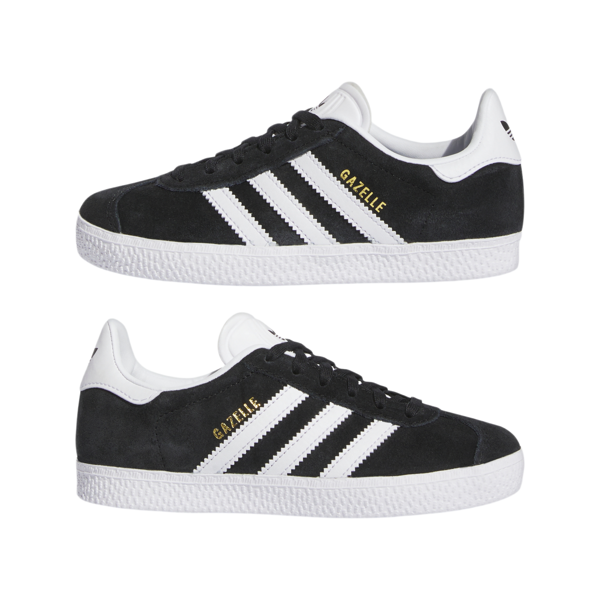 adidas Gazelle Core Black Cloud White Gold Metallic (PS)