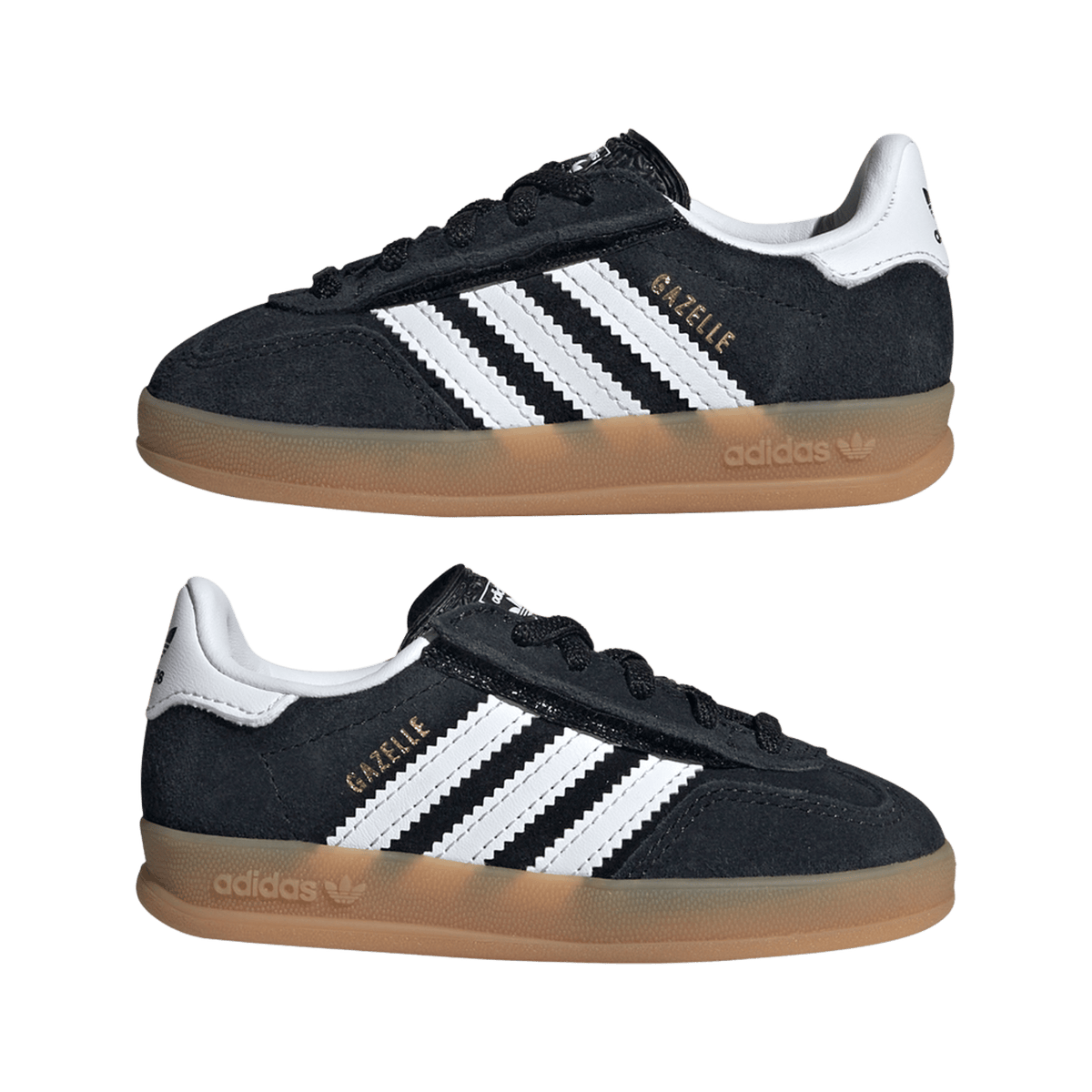 adidas Gazelle Indoor Comfort Closure Black White Gum (TD)