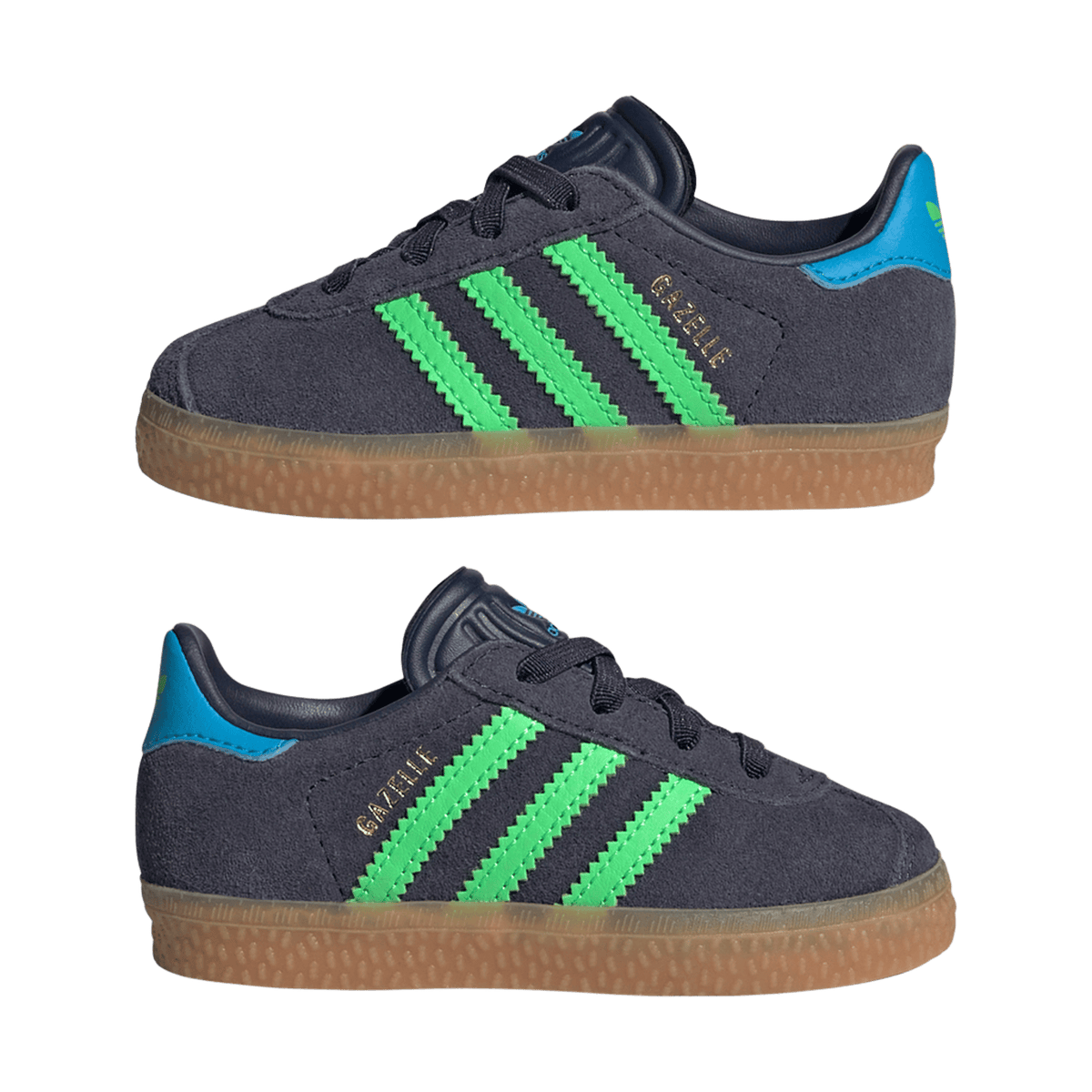 adidas Gazelle Comfort Closure Shadow Navy Screaming Green (TD)