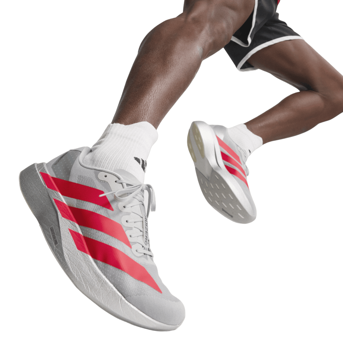 adidas Adizero Evo SL Silver Metallic Lucid Red