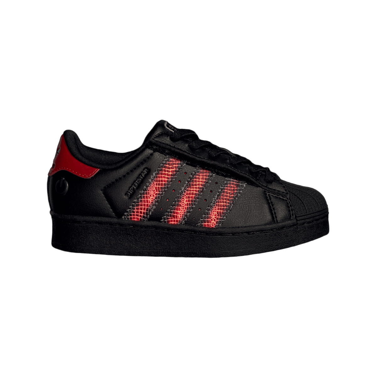 adidas Superstar LED Lights Comfort Closure Core Black Red (PS)
