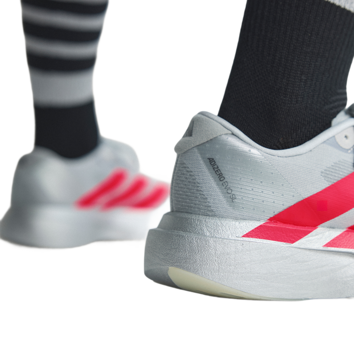 adidas Adizero Evo SL Silver Metallic Lucid Red (Women's)