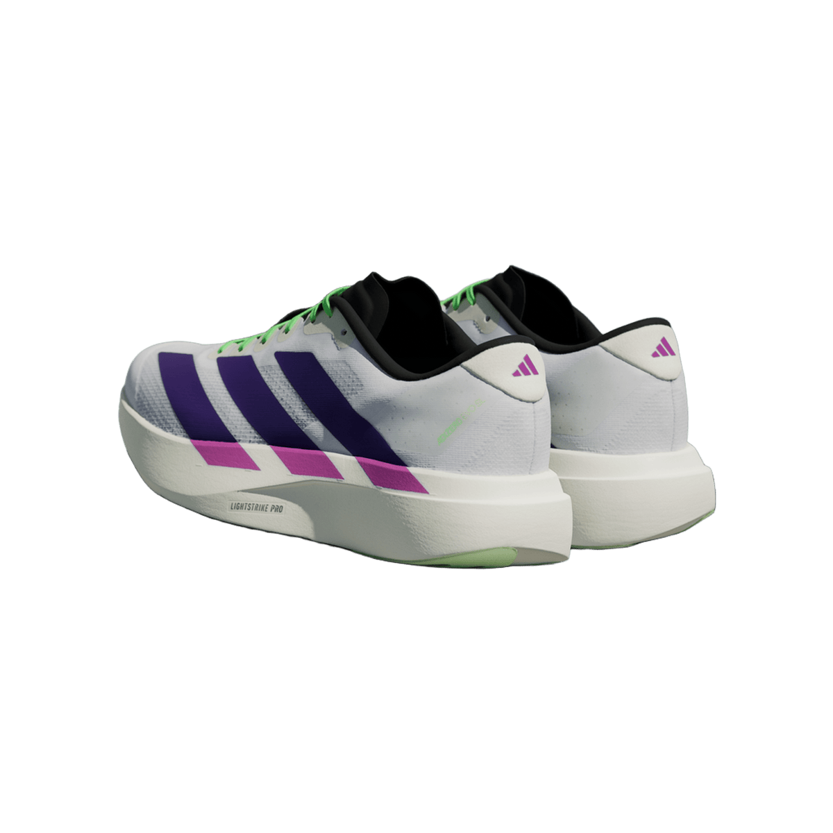 adidas Adizero Evo SL White Purple Lime Burst