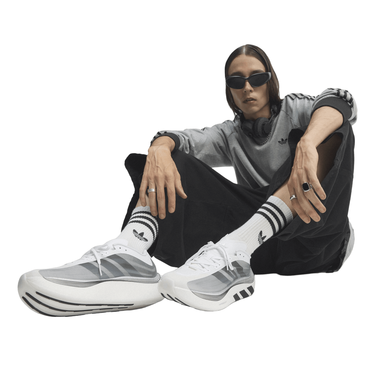 adidas Hyper Boost Euphoria LT Black White Silver Metallic
