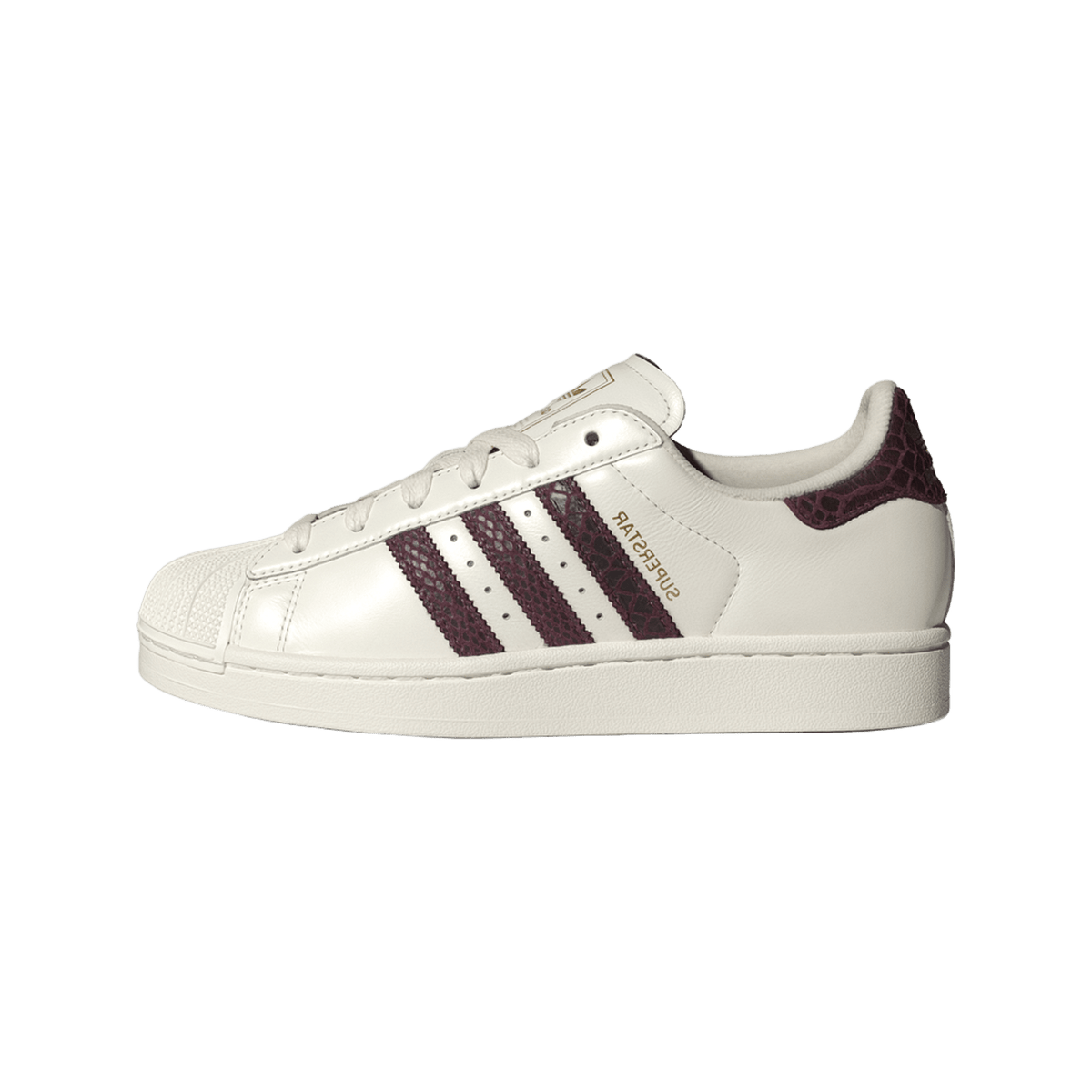 adidas Superstar II Off White Maroon Snakeskin (Women's)