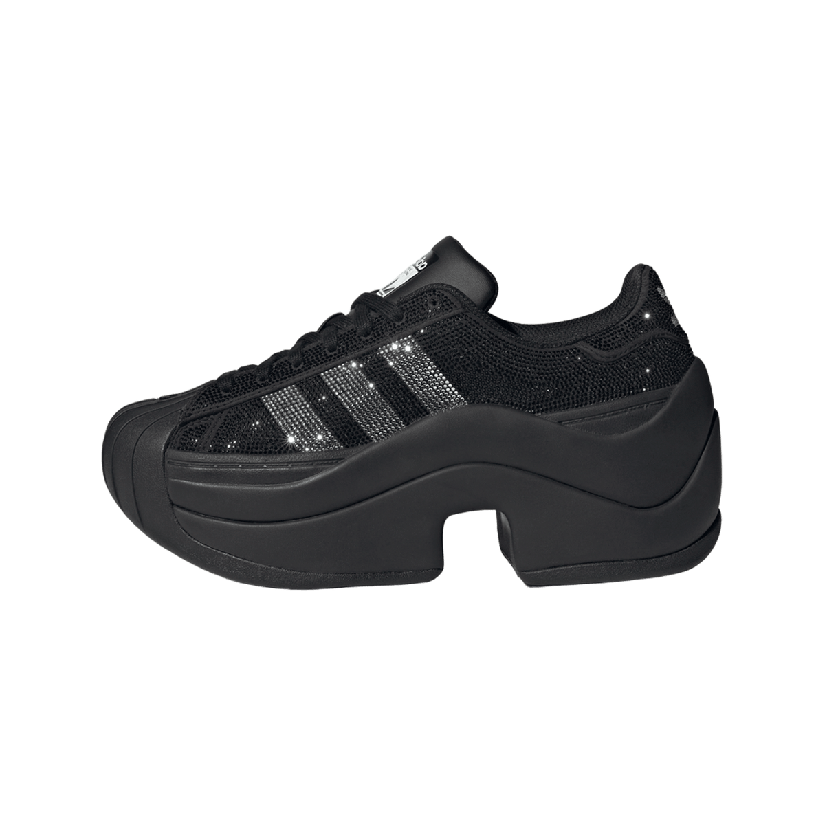 adidas Superstar Bold Rhinestone Black Silver (Women's)