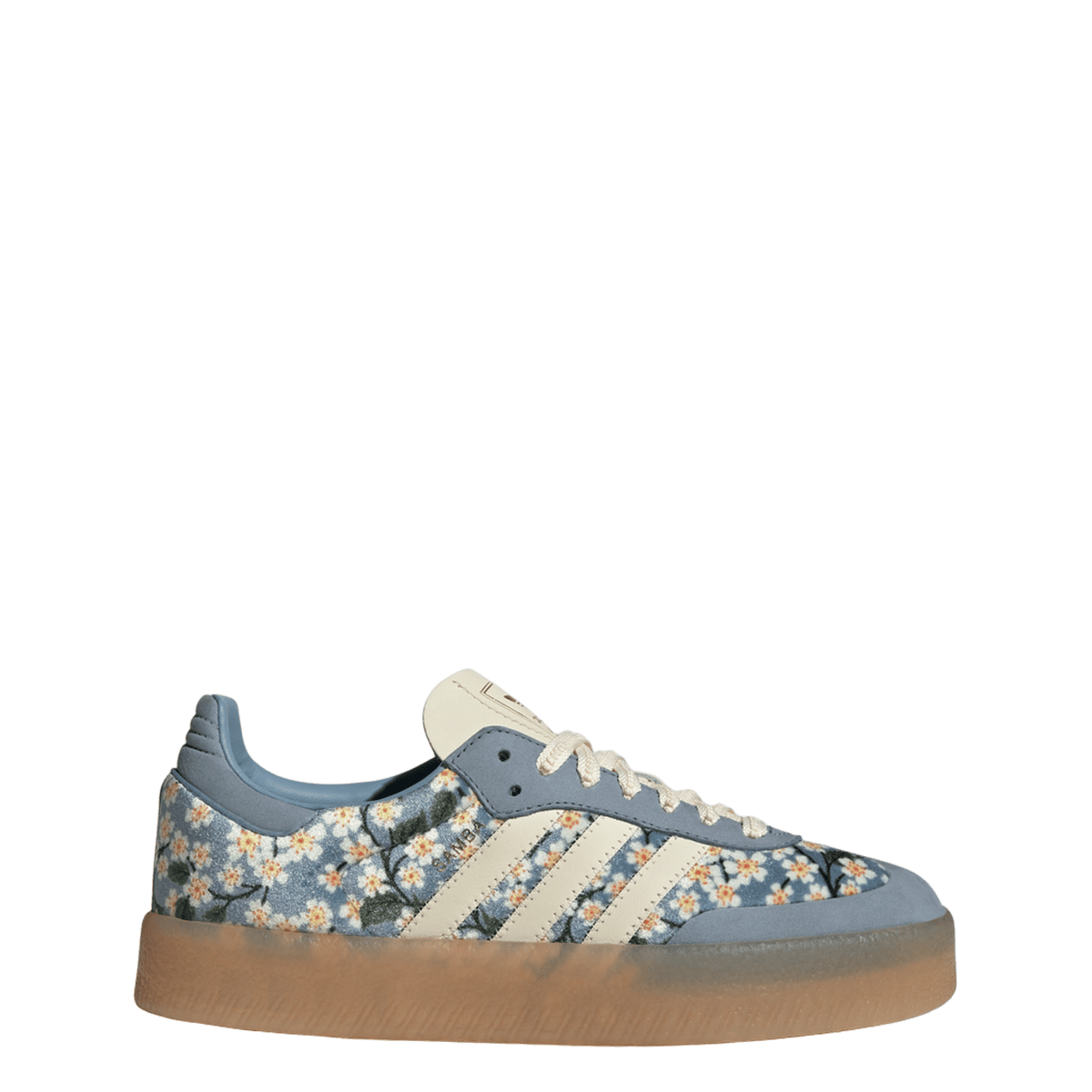 adidas Sambae Liberty London Floral Embroidery Blue Cream White (Women's)