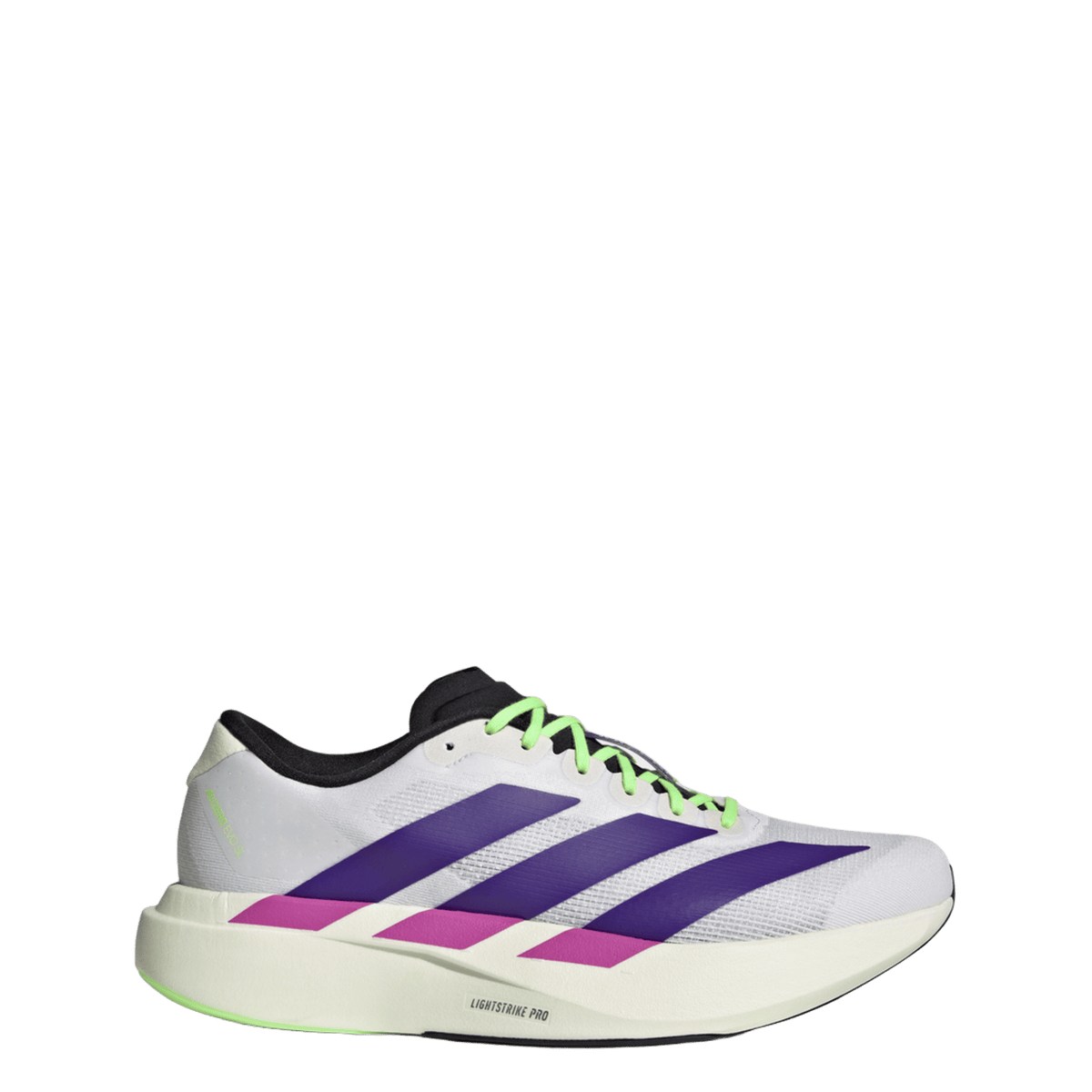 adidas Adizero Evo SL White Purple Lime Burst