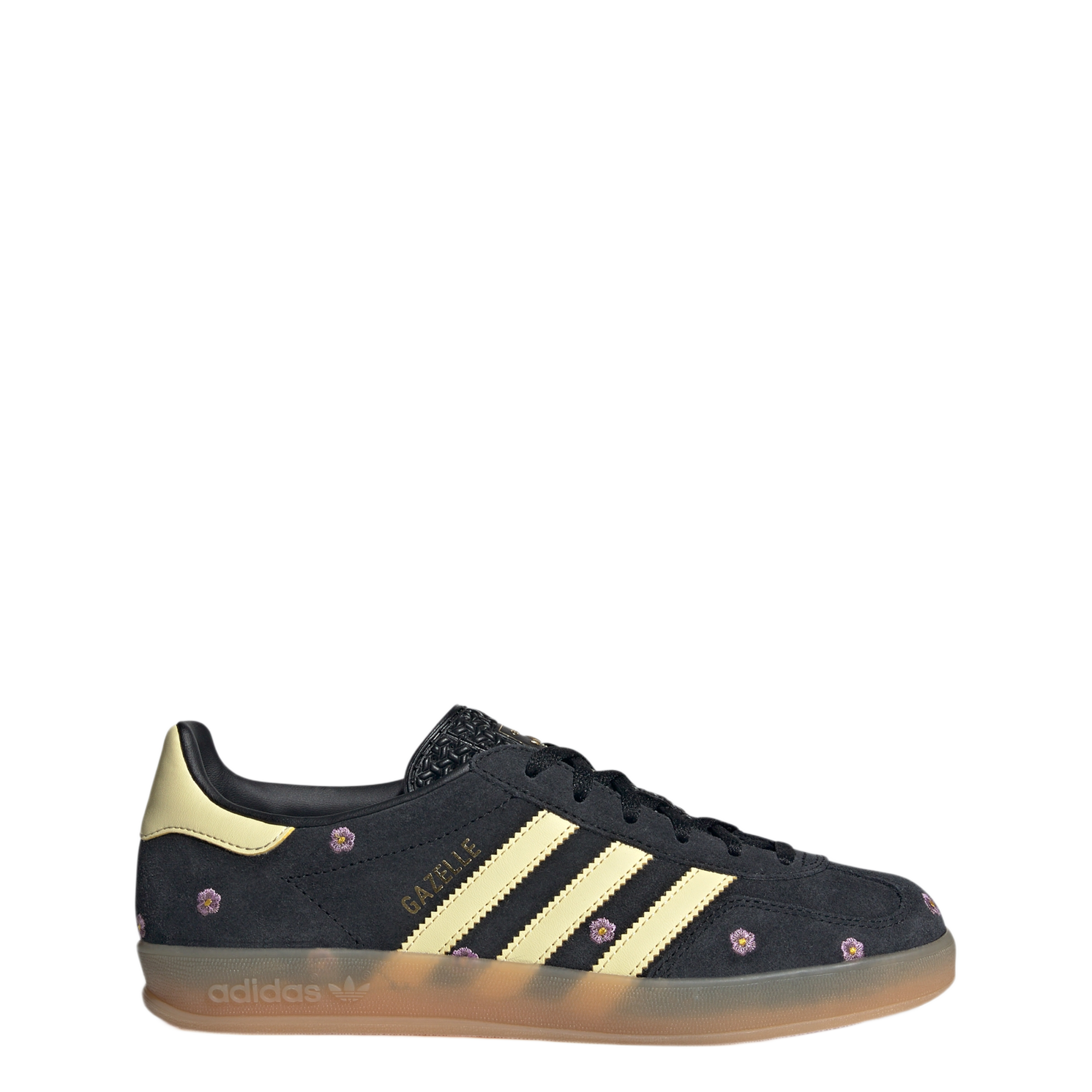 adidas Gazelle Indoor Core Black Almost Yellow Floral (Women's)