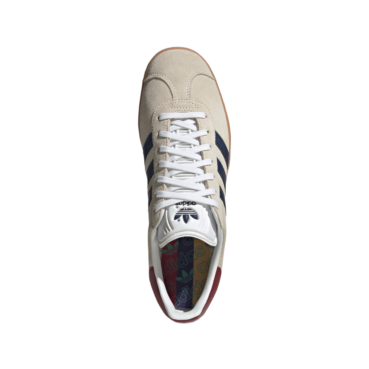 adidas Gazelle Beige Dark Blue Collegiate Burgundy