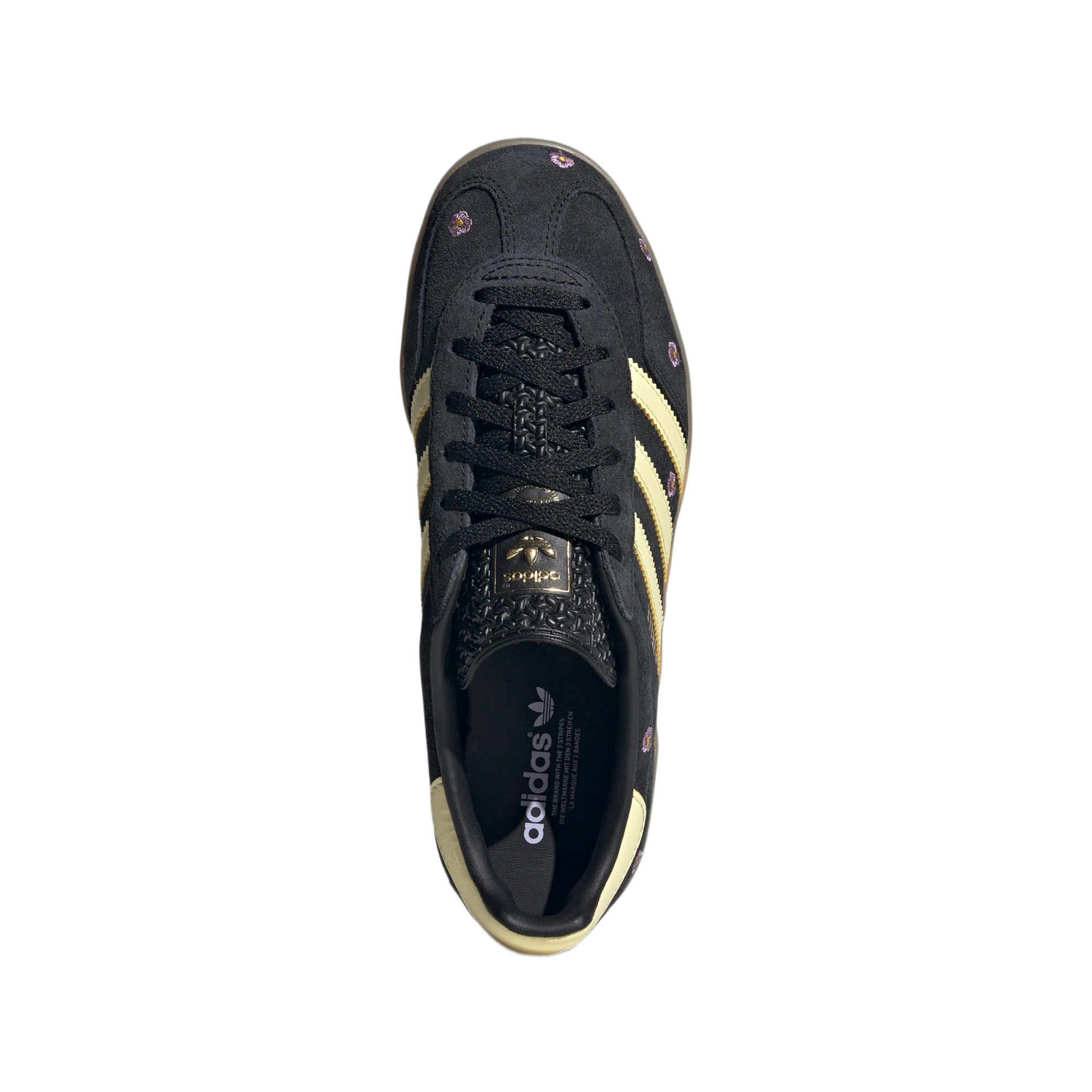 adidas Gazelle Indoor Core Black Almost Yellow Floral (Women's)