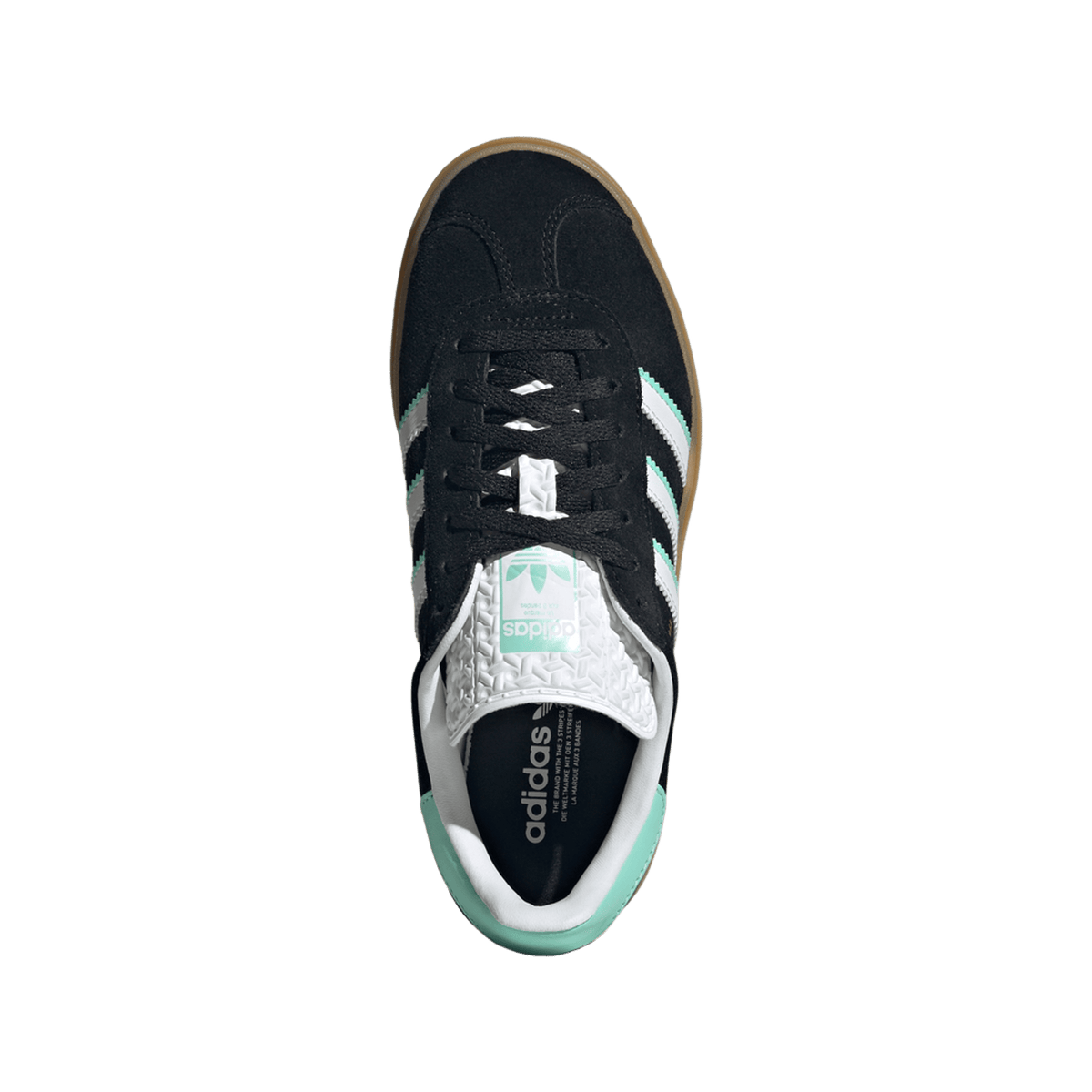 adidas Gazelle Bold Black White Mint Gum (GS)
