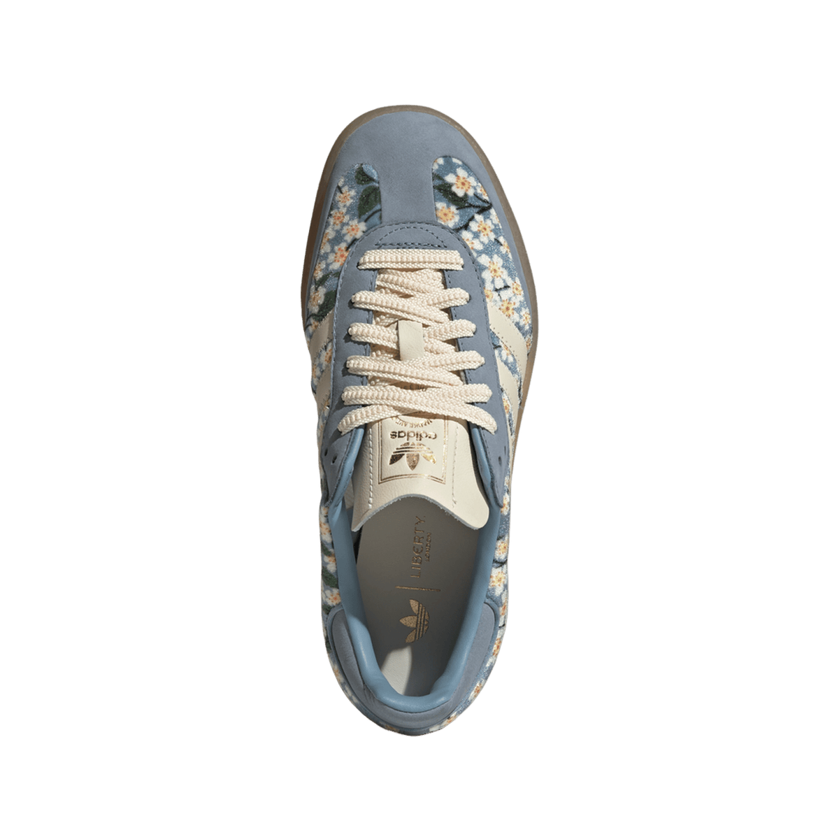 adidas Sambae Liberty London Floral Embroidery Blue Cream White (Women's)