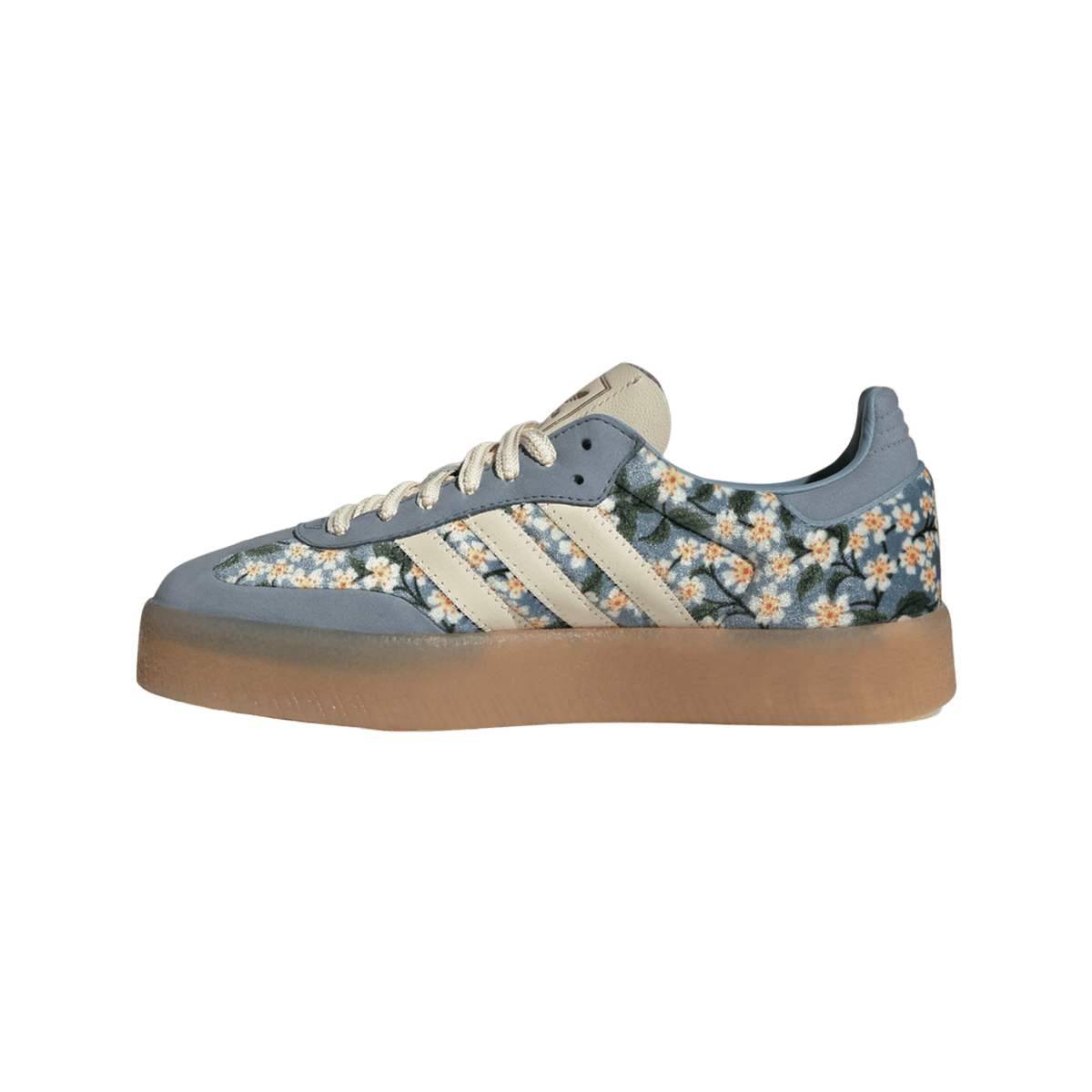 adidas Sambae Liberty London Floral Embroidery Blue Cream White (Women's)
