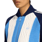 adidas Women's Archive Cutline Knit Track Top Night Indigo/Ash Blue
