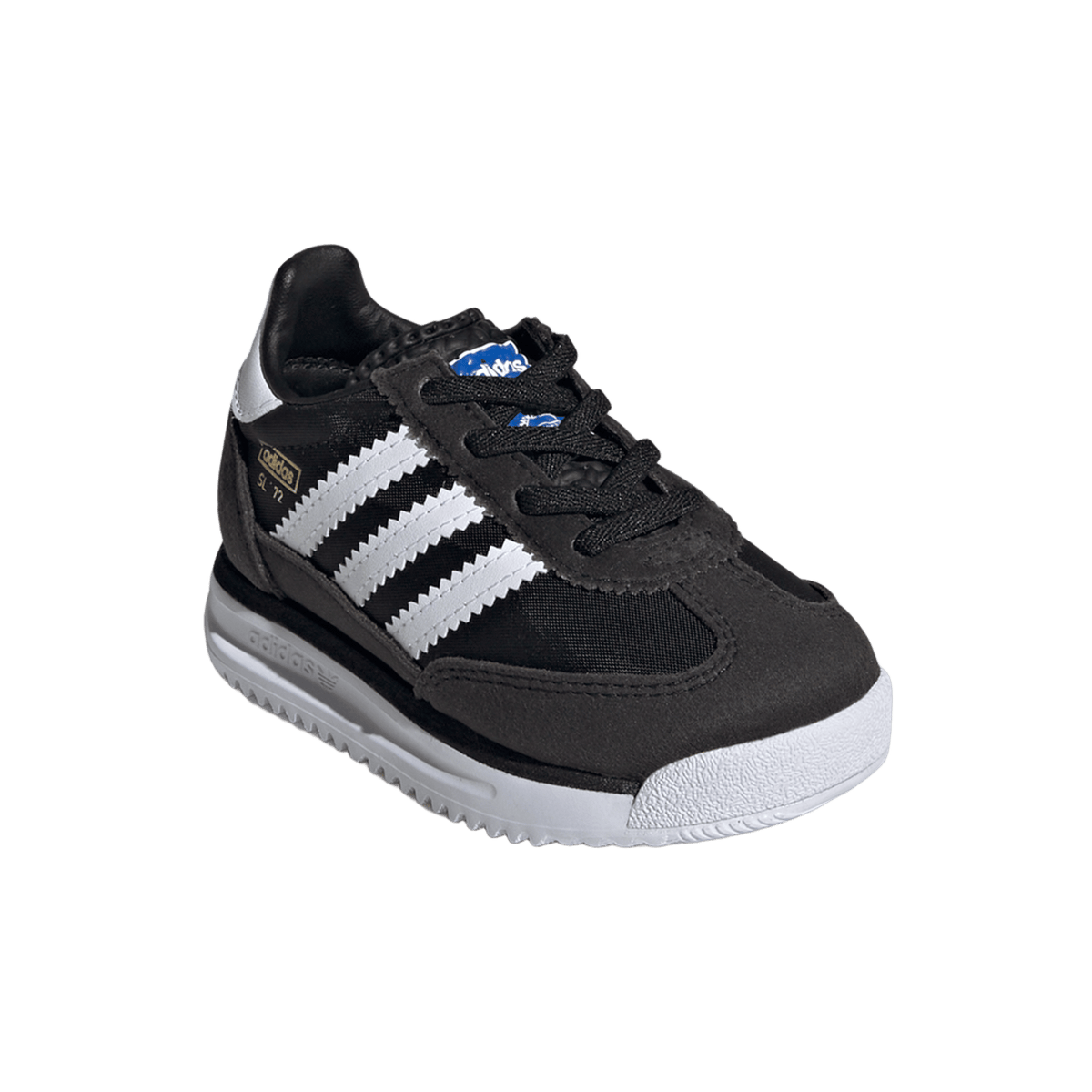 adidas SL 72 RS Elastic Laces Core Black Cloud White Blue (TD)