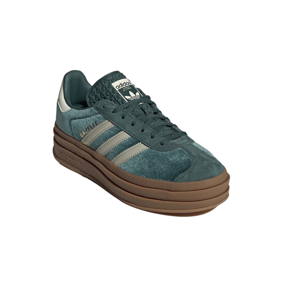 adidas Gazelle Bold Mineral Green Velvet (Women's)