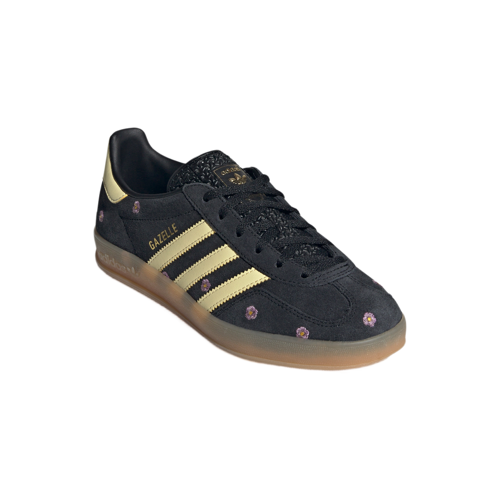 adidas Gazelle Indoor Core Black Almost Yellow Floral (Women's)