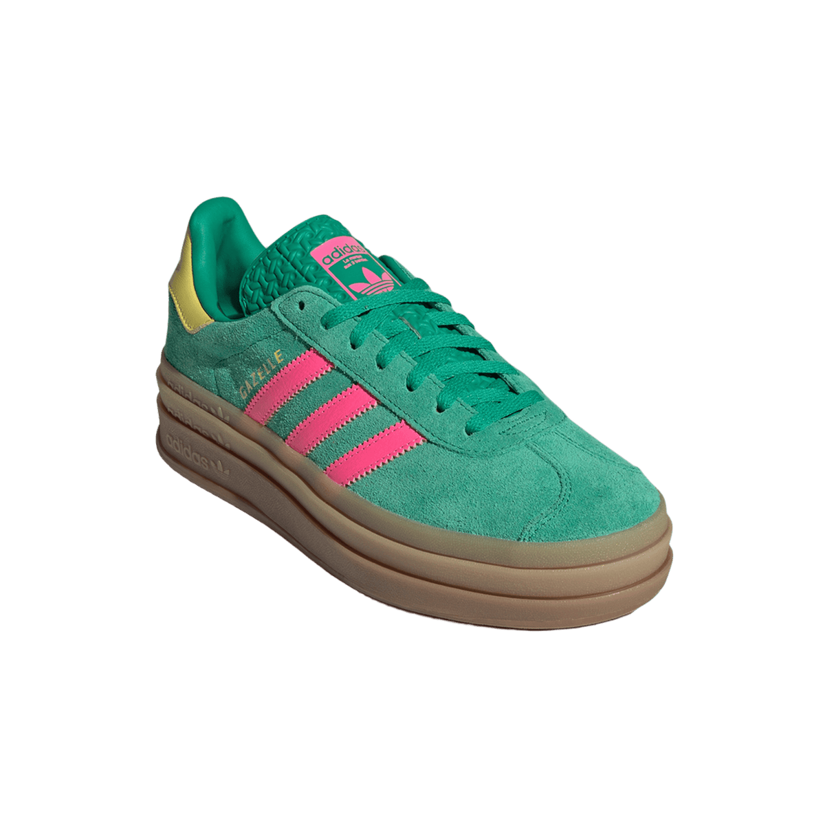 adidas Gazelle Bold Court Green Lucid Pink (Women's)