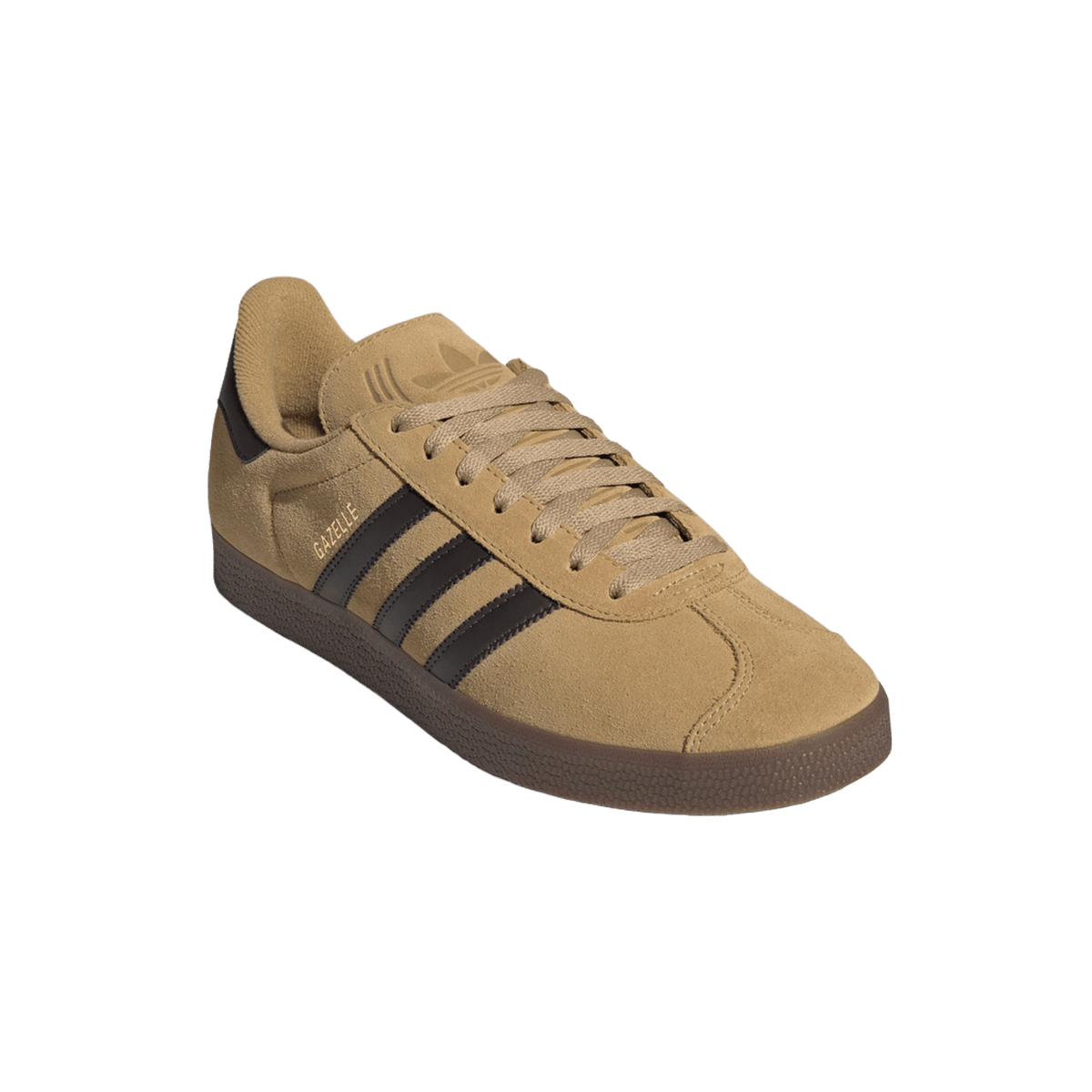adidas Gazelle Golden Beige Dark Brown Gold Metallic