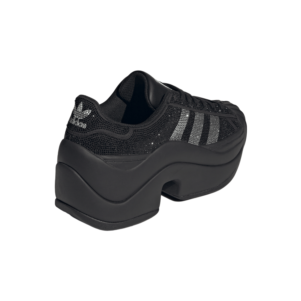 adidas Superstar Bold Rhinestone Black Silver (Women's)