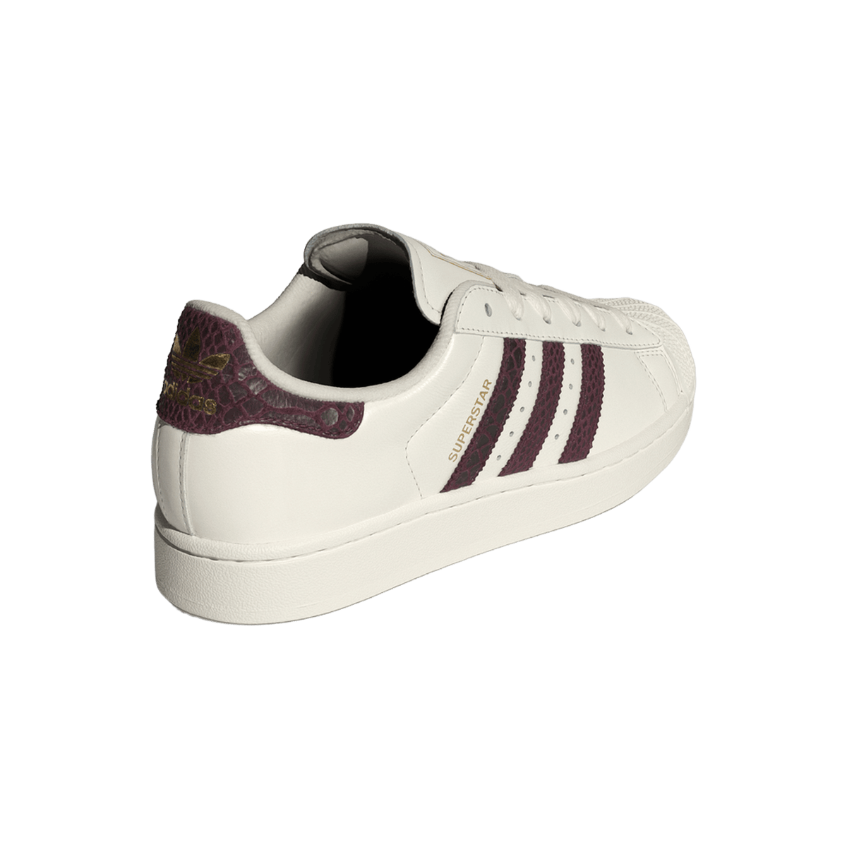 adidas Superstar II Off White Maroon Snakeskin (Women's)