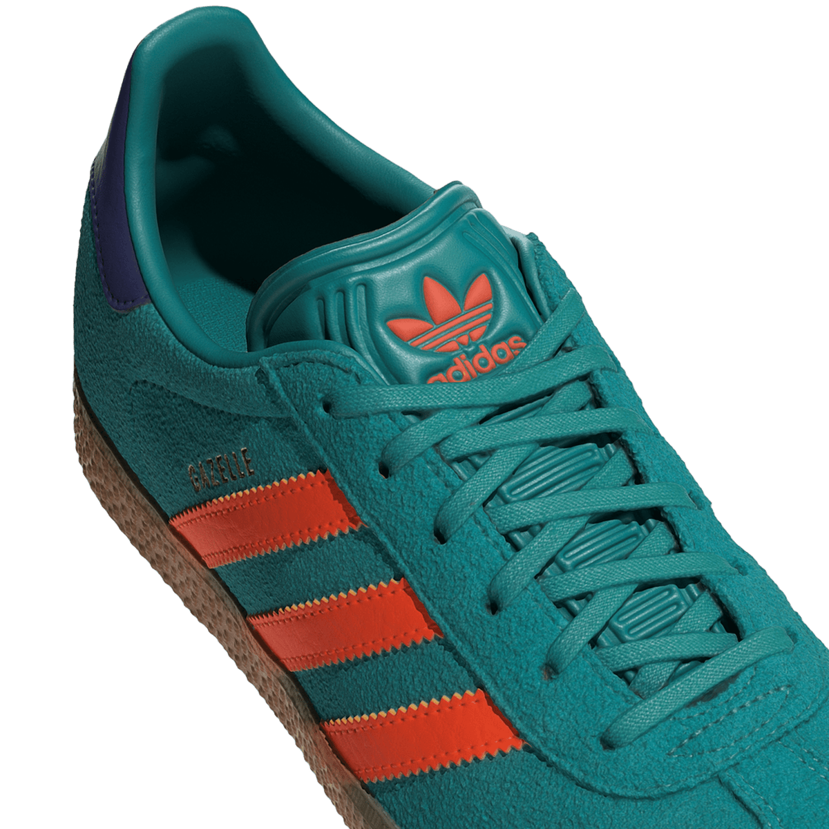 adidas Gazelle Pure Teal Impact Orange Collegiate Purple (GS)