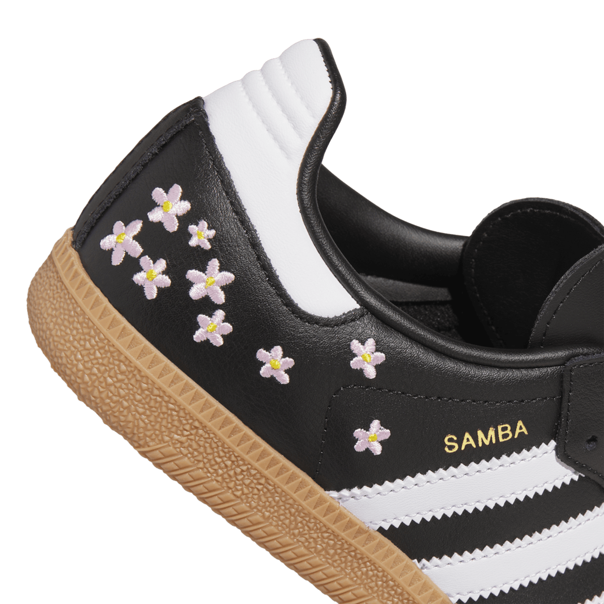 adidas Samba OG Black White Gum Floral Embroidery (GS)