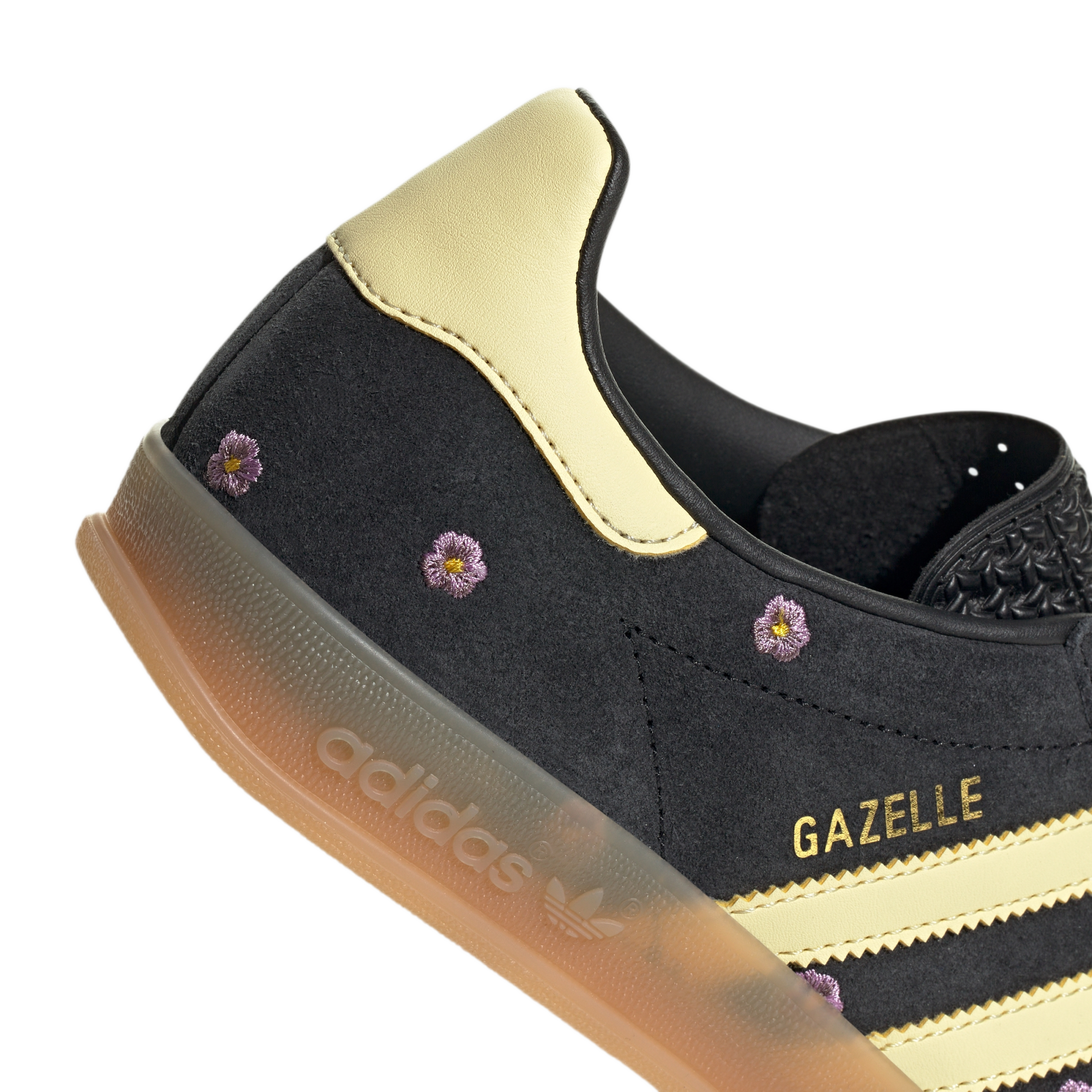 adidas Gazelle Indoor Core Black Almost Yellow Floral (Women's)