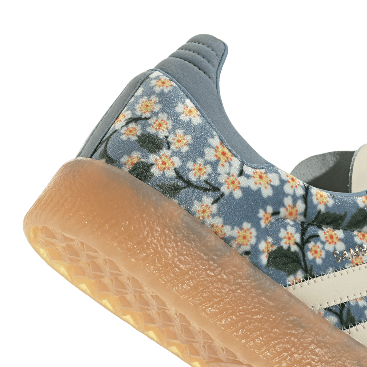adidas Sambae Liberty London Floral Embroidery Blue Cream White (Women's)