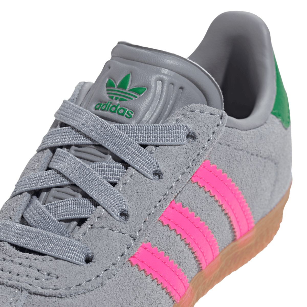 adidas Gazelle Comfort Closure Halo Silver Lucid Pink Green (TD)