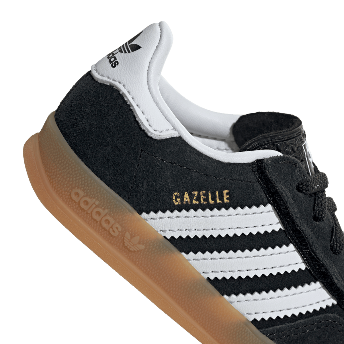 adidas Gazelle Indoor Comfort Closure Black White Gum (TD)