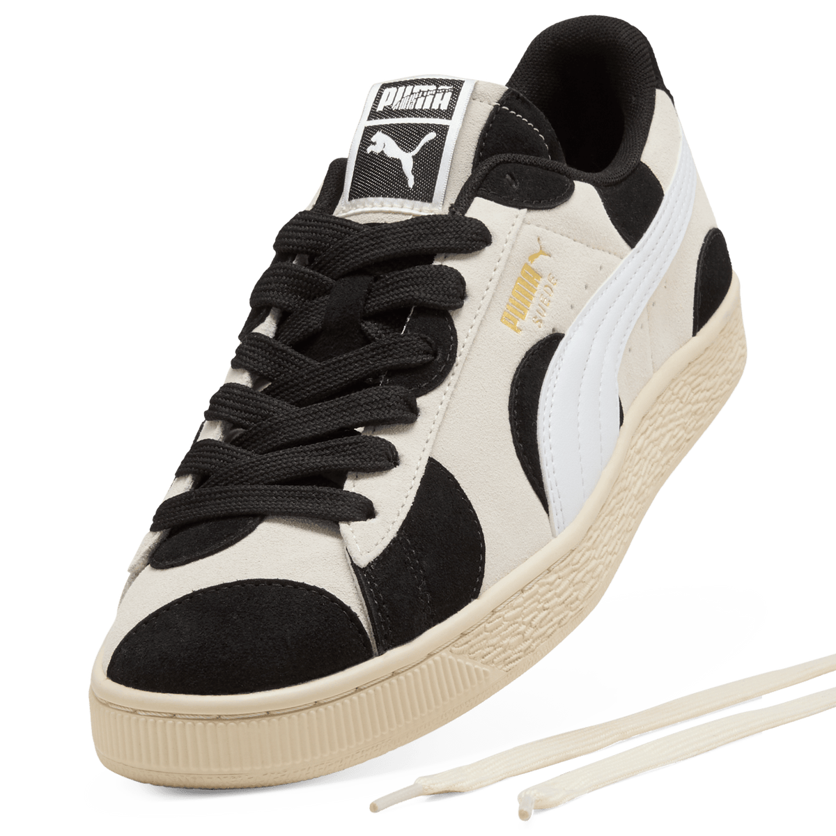 Puma Suede Printed Alpine Snow Black